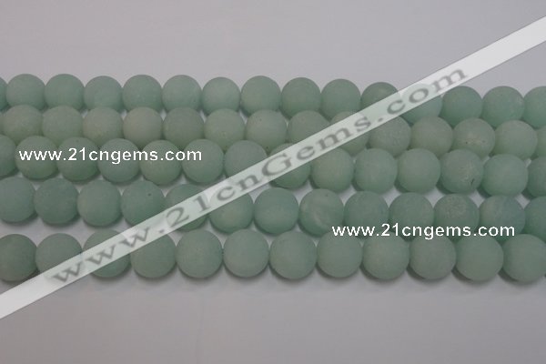 CAM1114 15.5 inches 12mm round matte amazonite beads wholesale