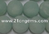 CAM1115 15.5 inches 14mm round matte amazonite beads wholesale