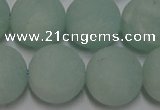 CAM1116 15.5 inches 16mm round matte amazonite beads wholesale