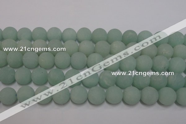 CAM1116 15.5 inches 16mm round matte amazonite beads wholesale