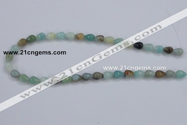 CAM113 15.5 inches 8*10mm teardrop amazonite gemstone beads