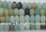 CAM1131 15.5 inches 5*8mm rondelle matte amazonite beads wholesale