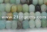 CAM1132 15.5 inches 6*10mm rondelle matte amazonite beads wholesale