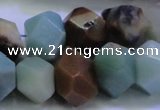 CAM1138 12*16mm - 13*18mm faceted nuggets amazonite gemstone beads