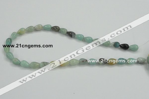 CAM114 15.5 inches 8*12mm teardrop amazonite gemstone beads