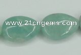 CAM117 15.5 inches 18*25mm flat teardrop amazonite gemstone beads