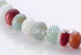 CAM12 5*8mm rondelle natural amazonite gemstone beads Wholesale