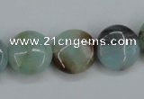 CAM122 15.5 inches 16mm flat round amazonite gemstone beads