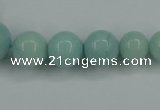 CAM125 15.5 inches multi-size round amazonite gemstone beads