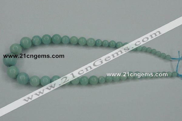 CAM125 15.5 inches multi-size round amazonite gemstone beads