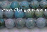 CAM1253 15.5 inches 10mm round natural Russian amazonite beads