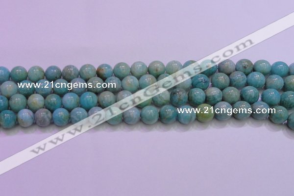 CAM1254 15.5 inches 12mm round natural Russian amazonite beads