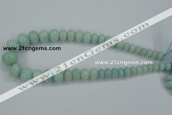 CAM126 15.5 inches multi-size rondelle amazonite gemstone beads