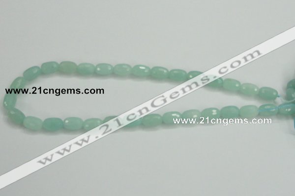 CAM139 15.5 inches 8*12mm faceted drum amazonite gemstone beads