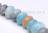 CAM14 15.5 inch different sizes roundel natural amazonite beads