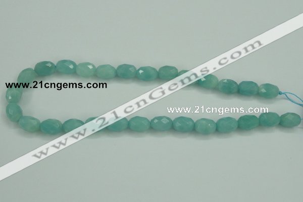 CAM140 15.5 inches 10*14mm faceted drum amazonite gemstone beads