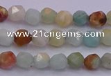 CAM1411 15.5 inches 6mm faceted nuggets amazonite gemstone beads