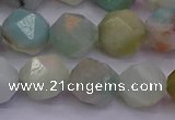 CAM1414 15.5 inches 12mm faceted nuggets amazonite gemstone beads