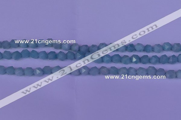 CAM1417 15.5 inches 8mm faceted nuggets Chinese amazonite beads