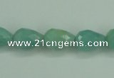 CAM142 15.5 inches 10*14mm faceted teardrop amazonite gemstone beads