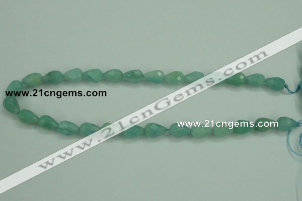 CAM142 15.5 inches 10*14mm faceted teardrop amazonite gemstone beads