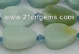 CAM1422 15.5 inches 13*18mm flat teardrop Chinese amazonite beads