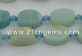 CAM1425 15.5 inches 8*12mm oval Chinese amazonite beads