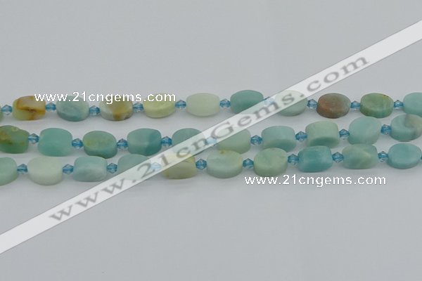 CAM1425 15.5 inches 8*12mm oval Chinese amazonite beads