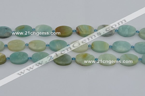 CAM1428 15.5 inches 15*22mm oval Chinese amazonite beads