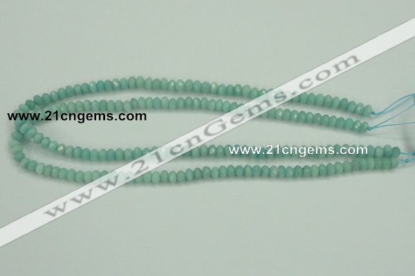 CAM143 15.5 inches 4*6mm faceted rondelle amazonite gemstone beads