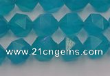 CAM1432 15.5 inches 8mm faceted nuggets dyed amazonite gemstone beads