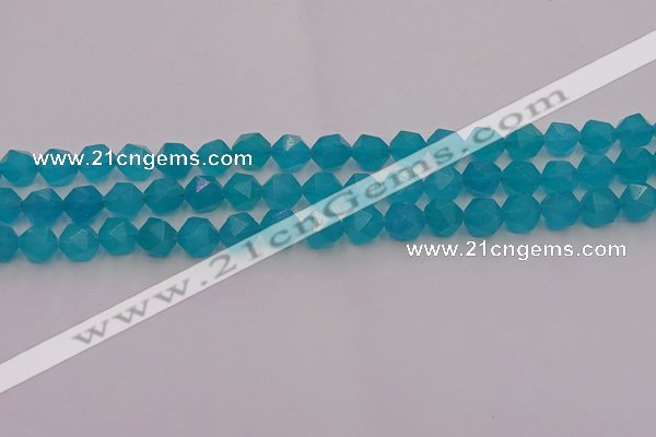 CAM1432 15.5 inches 8mm faceted nuggets dyed amazonite gemstone beads