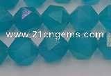 CAM1433 15.5 inches 10mm faceted nuggets dyed amazonite gemstone beads