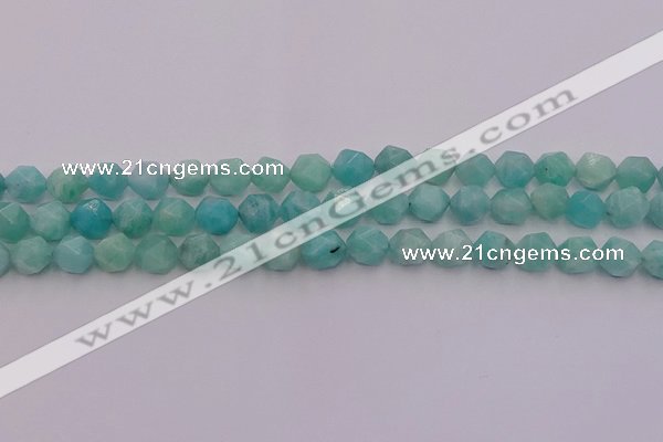 CAM1437 15.5 inches 8mm faceted nuggets amazonite gemstone beads