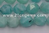 CAM1438 15.5 inches 10mm faceted nuggets amazonite gemstone beads