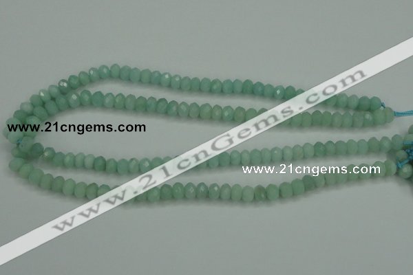 CAM144 15.5 inches 5*8mm faceted rondelle amazonite gemstone beads