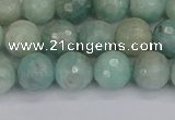 CAM1452 15.5 inches 8mm faceted round amazonite gemstone beads