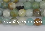 CAM1459 15.5 inches 6mm faceted round amazonite beads wholesale