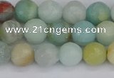 CAM1460 15.5 inches 8mm faceted round amazonite beads wholesale