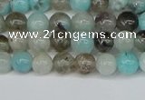 CAM1480 15.5 inches 4mm round Madagascar black amazonite beads