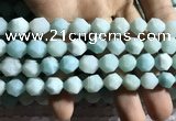 CAM1496 15.5 inches 12mm faceted nuggets amazonite beads wholesale