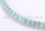 CAM15 16 inches 4mm round natural amazonite beads Wholesale