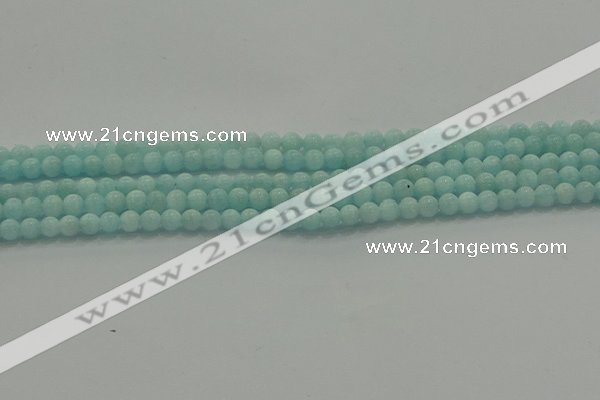 CAM1500 15.5 inches 4mm round natural peru amazonite beads