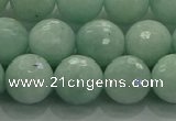 CAM1514 15.5 inches 12mm faceted round natural peru amazonite beads