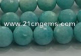 CAM1523 15.5 inches 10mm faceted round natural peru amazonite beads