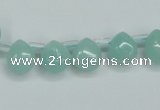 CAM153 9*11mm top-drilled flat teardrop amazonite gemstone beads