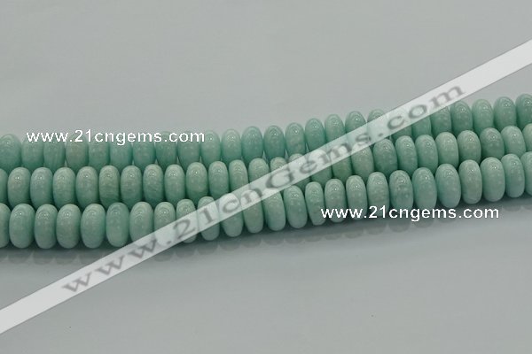 CAM1535 15.5 inches 8*14mm rondelle natural peru amazonite beads