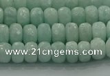 CAM1542 15.5 inches 5*8mm faceted rondelle peru amazonite beads