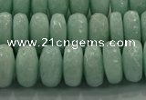 CAM1544 15.5 inches 7*12mm faceted rondelle peru amazonite beads