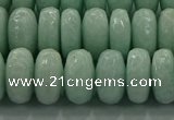 CAM1545 15.5 inches 8*14mm faceted rondelle peru amazonite beads